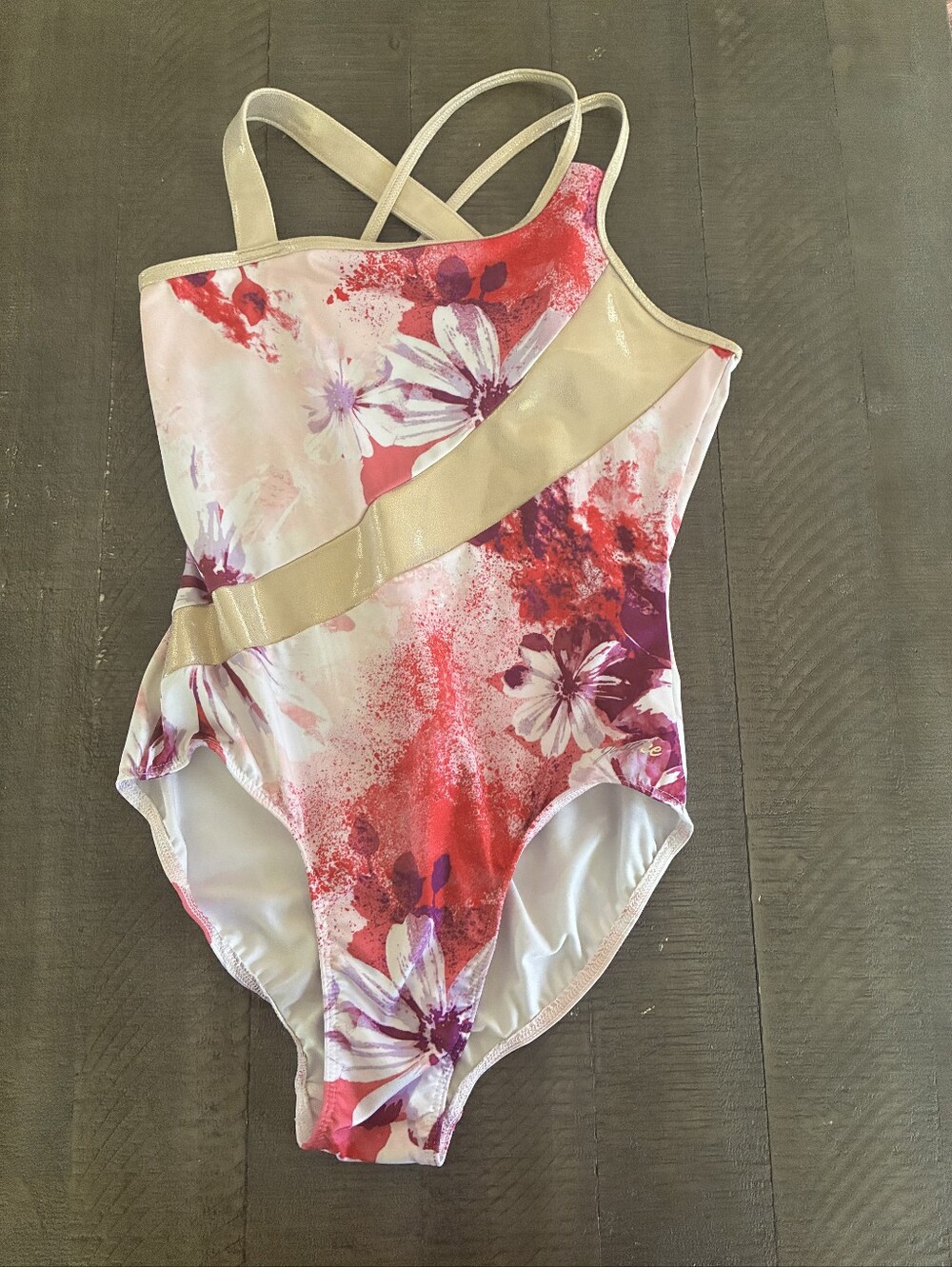 Justice Girls Floral Dance and Gymnastics Leotard